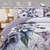 Drucon Purple Floral Quilt Set Queen Size 3 Pieces Purple Botanical Flower Quilt Coverlet Set Soft Microfiber Lightweight Quilted Bedspread for All Season 90"x96"
