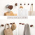 NAUMOO Natural Wooden Wall Mounted Hooks - Pack of 4 - Modern - Handmade Decorative Wood Pegs Minimalist for Hanging Hat, Coats (Black Walnut Wood)