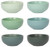 Now Designs Leaf Ceramic Pinch Bowl Set, Mini Bowls for Dipping and Seasoning-Soy Sauce Dish, Set of 6, 2 oz
