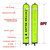 Seafard 5ft Yellow Scuba Diving Open Bottom Surface Marker Buoy (SMB) with 98ft Finger Spool Alloy Dive Reel and Double Ended Bolt Clip Blue