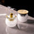 LEMONSODA Stemless Martini Glasses with Chiller - Elegant Cocktail Glass Set with Caviar Server Bowl - Beautiful Bar Martini Gift Set for Margarita, Cosmopolitan, Manhattan Cocktails (Set of 2)