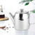 Belissy, 0.5 L Stainless Steel Teapot - Coffee Pot Teapot Stainless Steel Kettle Cold Water Jug Short Spout for Restaurants, Conference Rooms, Living Room, (20 oz)