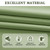 DONREN 2 Panels Blackout Half Curtains for Small Windows - Cabinet Curtain Tiers for Kitchen with Rod Pocket (Sage Green,30 x 36 Inch Length)