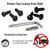 Aootf Black Anti Theft License Plate Screws- Stainless Steel Rustproof Security Bolts Fasteners for Front Rear Car Tag Mount- M6 (1/4") Locking Hardware, with Matte Caps Inserts Nuts, Rattle Proof Pad