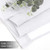 Tollpiz Short Sheer Curtains Linen Textured Living Room Curtain Sheers Light Filtering Rod Pocket Voile Curtains for Bedroom, 42 x 45 inches Long, White, Set of 2 Panels