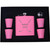 Birdie Juice Flask, Funnel, Shot Glasses, and Gift Box - Golfing Birdie Juice Hip Stainless Steel Metal Matte 6-Ounce Golf Bag Flask (Pink)