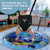 G TALECO GEAR Baby Jumper with Stand,Baby Bouncer,Easy Set-Up,Baby Exerciser for Active Babies,Suitable for Indoor and Outdoor, Water Mat Include (Black)