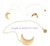 Magnetic Curtain Tiebacks Alloy Moon Curtain Holdbacks Silver/Gold Curtain Tie Backs Curtain Clips Ropes -Set of 2
