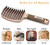 KTKUDY Detangling Brush Getting Knots Out without Pain - Boar & Nylon Bristles Hairbrush Make Hair Shiny & Healthier Vented Detangler Brush for Women Men Kids Wet and Dry Hair (Gold)