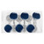 Navy Blue, Curtain Hooks Rings Set of 12 Shower Hooks for Curtain Rustproof Decorative Shower Rings for Bathroom