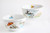 Shimizutougyou Hawaii Netherlands Snoopy Bowl Set, 2-Piece, Porcelain, Modern Animal Print, 4.8 oz (140 ml) Each