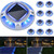 Solar Driveway Lights - 10 Pack, IP68 Waterproof, 2 Color Modes (Blue/White) for Step, Sidewalk, Pathway, Patio, Garden