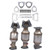 Weonefit Catalytic Converter Set 1 and 2 LH RH Replacement for Honda Pilot 3.5L 2005-2008 OE# 45106 45107 45108 16450 16451 16351