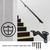 Cosnys 3 Pack Matte Black handrail Bracket,Handrail Stair Brackets 3" Heavy Duty Support Hardware Stairways, Home or Office Staircase Hand Rail Bracket with Screws,Easy Installation Railing Bracket