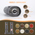 SIMPLETASTE Electric Salt and Pepper Grinder Set with LED Light, Automatic Pepper Mill Shakers with Adjustable Coarseness, One Hand Operation for Kitchen, Dining, Gifting, Space Gray, Battery Operated
