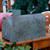 MEIYIHUI Heavy Duty Galvanized Steel Mailbox Post, Rural Mail Box Postal Storage Box with Bird Decoration (Vintage Green)