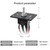 GUETNEU Button Switch Rocker Switch Toggle Switch Self Reset Six Pin Three Position UP/Down Prewired Power Transfer Switch with Mounting Plate,Waterproof Cap.