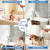 PROOX All Metal Tub Spout with Diverter, 6 Settings Hand held Shower with ON/Off Pause Switch, Bathtub Faucet with Sprayer Chrome