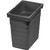 NINKA 5050.90 41514 Waste Bin 8 Litres with Bow Handles, Rubbish Bin for Waste Collectors, Plastic, Dark Grey, Silver, 8 L