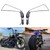 8mm Black Motorcycle Handlebar Rear View Side Mirrors with Turn Signal for Road King Sportster Street Glide Electra Dyna Softail Ultra V-rod Cruiser Touring XL 883 1200