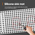Moryimi Large White Silicone Sink Mat and Protector With Cutout Drain Holes for Kitchen Farmhouse Stainless Steel Ceramic Sinks 25"x13"