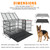 BOLDBONE 48 inch Heavy Duty Indestructible and Escape-Proof Dog Crate Cage Kennel for Large Dogs, High Anxiety Dog Crate with Removable Wire Trays and Wheels, Extra Large XL XXL, Black