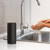ElmRidge Dish Soap Silicone Dispenser for Kitchen Sink,Squeeze Washing Up Liquid and Hand Soap,Round refillable Silicone Bottles,Easy to Fill and to use, 8.5 oz,Black 2.4 x 2.4 x 5.5 inches (Black)