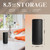 ElmRidge Dish Soap Silicone Dispenser for Kitchen Sink,Squeeze Washing Up Liquid and Hand Soap,Round refillable Silicone Bottles,Easy to Fill and to use, 8.5 oz,Black 2.4 x 2.4 x 5.5 inches (Black)