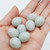 FOIBURELY Canary Fake Eggs Stop Laying, 8 Solid Plastic Fake Eggs. 15mm x 19mm Speckled Blue-Green Plastic, Not Painted