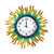 HOBYLUBY 13'' Sun Outdoor Clock, Wall Clock with Thermometer & Humidity Silent No-Ticking Waterproof for Patio, Living Room, Kitchen