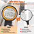 KIBTOY Magnifying Glass with Light and Stand, Foldable Handheld Magnifying Lenses 18 LED Illuminated Lighted Magnifier for Seniors Reading, Close Work, Coins, Jewelry Black