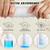 Toulite 10 Pcs Cotton Bra Liners Boob Sweat Pads 3 Layer Rectangle Under Bra Pads Sweat Liners for Women Sweating Supplies(Medium,White)