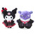 Sanrio 883794 Kuromi & Baku Mascot Brooch Set (Kuromi Delusion Osama), Polyester