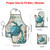 MIFSOIAVV Sea Turtle Ocean Animal Landscape Oven Mitts and Pot Holders Sets with Apron 5Pcs Sea Turtle Kitchen Mitten Gloves and Non-Slip Potholders Apron Sets Oven Gloves Hot Holders for Baking