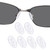 DROGO 3 Pairs Soft Silicone Replacement Nose Pads for Maui Jim Baby Beach/Kahuna/Kawika/Mahina/Wiki Wiki; for Oakley WireTap/Whisker/Crosshair 2.0 OO4044/Half Wire 2.0 Eyeglasses/Sunglasses