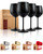 Gusto Nostro Stainless Steel Wine Glass - 18 oz - Unbreakable Black Wine Glasses for Travel, Camping and Pool - Fancy, Unique and Cool Portable Metal Wine Glass for Outdoor Events, Picnics (Set of 4) Gusto Nostro Stainless Steel Wine Glass - 18 oz - Unbreakable Black Wine Glasses for Travel, Camping and Pool - Fancy, Unique and Cool Portable Metal Wine Glass for Outdoor Events, Picnics (Set of 4)