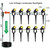 SUNTHIN Outdoor Landscape Lighting, 10 Pack Outdoor Spot Lights with Transformer for Yard, Plant, Lawn, Tree, Flags, House, Garden, Fence Use, IP65 Waterproof & Connectable