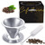 Cafellissimo Pour Over Coffee Dripper, Slow Drip Brew Coffee Filter, Paperless Reusable Metal Cone Filter, Stainless Steel with Double Mesh Liner and Cleaning Brush [1-2 Cups]