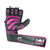Grip Power Pads Women's Elite Leather Gym Gloves, 2" Wrist Wraps, Pink Fitness, Workout Training Gloves (Pink, X-Small)