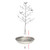 Inviktus Silver Birds Tree Jewelry Stand Display Earring Necklace Holder Organizer Rack Tower-silver