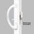 Prime-Line C 1225 Mortise Style Sliding Patio Door Handle Set - Replace Old or Damaged Door Handles Quickly and Easily – White Diecast, Non-Keyed, Fits 3-15/16” Hole Spacing (1 Set)