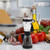 KAMENSTEIN One-Handed 2-in-a-1 Dual Salt and Pepper Grinder-Adjustable and Refillable, 8-Inch, Black