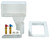Water-Tite 87349 Right-Hand Drain Wide-Mouth Washing Machine Outlet Box - Quarter-Turn Brass Valves (Uninstalled), 1/2-Inch Sweat Connection, White Plastic