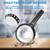 30X 40X Charge Magnifier with Light, NUEYiO 4.33Inch Large Handheld Magnifying Glass with Light, 20 Daylight LEDs & Third Gear Dimming Lighted Magnifying Glass for Seniors Reading Jewelry -Black