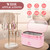 LifeBasis Ultrasonic Jewelry Cleaner, 17 OZ Ultrasonic Cleaner with 42kHz, Portable Jewelry Cleaner with 5 Cleaning Timer and Watch Holder for Jewelry Eyeglasses Watches Gold - Pink