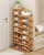 YYW Shoe Rack, Foldable Bamboo Shoes Shelf, Freestanding Shoe Storage Organiser for Entryway, Hallway, Bedroom, Closet (Wood Color, 5 Layers)