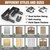 Saloon Door Hinges, Double Action Spring Hinge Self Closing, Heavy Duty Swinging Door Hardware for Cafe Doors, Two Way Swing, 304 Stainless Steel (Big Black, Double Door 2 Pack)