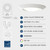 Sea Gull Lighting 14550S-15 Generation Lighting Traverse Lyte Round 6 in. 3000K, Canless Integrated LED Recessed Light, 925 Lumens, 90 CRI, T24 Complaint, Wet Rated in White Finish (4 Pack)