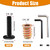 Taiss 30 Sets Threaded Inserts for Wood Furniture Screws 1/4-20 x 3/4",1/4-20 x 19/32" Nut Threaded Wood Inserts Bolt Fastener Connector Hex Socket Drive Screw-in Nuts with Hex Spanner