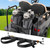 VEVOR Golf Cart Bag Holder, Compatible with Yamaha, EZGO, Club Car, Most Golf Cart Rear Seat with 1.2 Inch Square Tubes, Adjustable Rear Seat Carts Club Holder with Strap, No Drilling Required